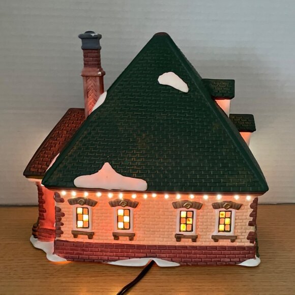 Vtg Santas Workbench Tin Soldiers Toyland Fiber Optic Christmas Village Shop - Picture 4 of 13